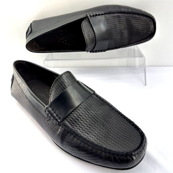 To Boot New York Magnus Men Driving Shoes Black Leather Formal Moccasins Size 8 main image 6